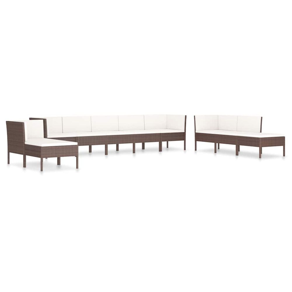 Salon de jardin 10 pcs avec coussins