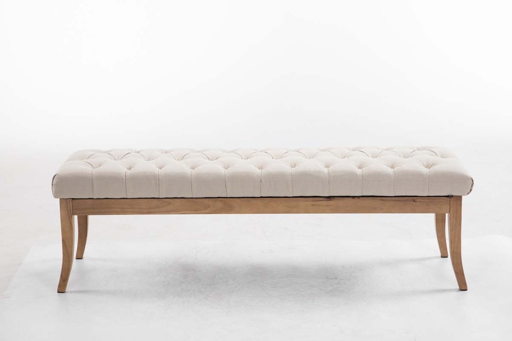Banc ramses tissu antique-clair 150