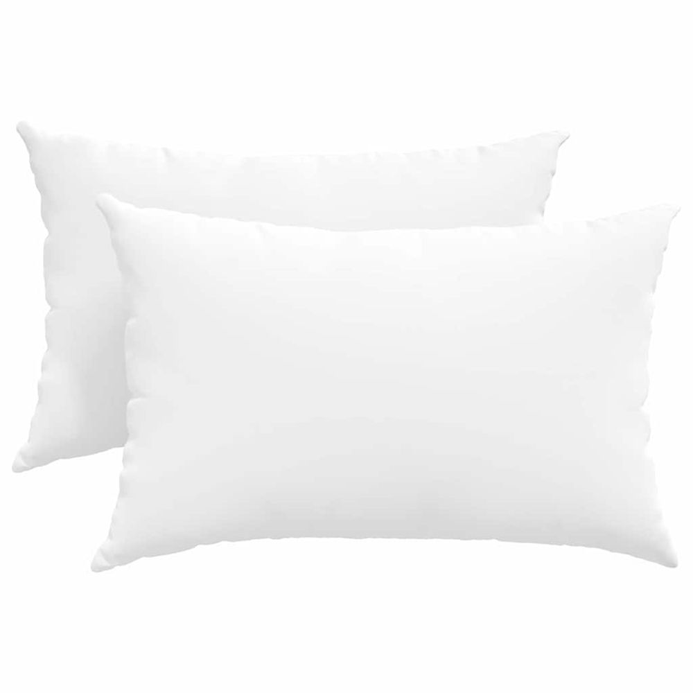 Coussins de canapé 2 pc tissu blanc 60 x 40 cm