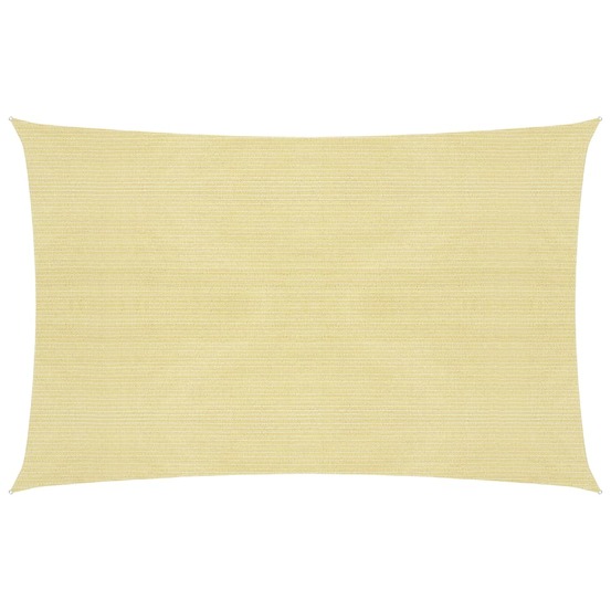Voile toile d'ombrage parasol 160 g/m² beige 2 x 2,5 m pehd