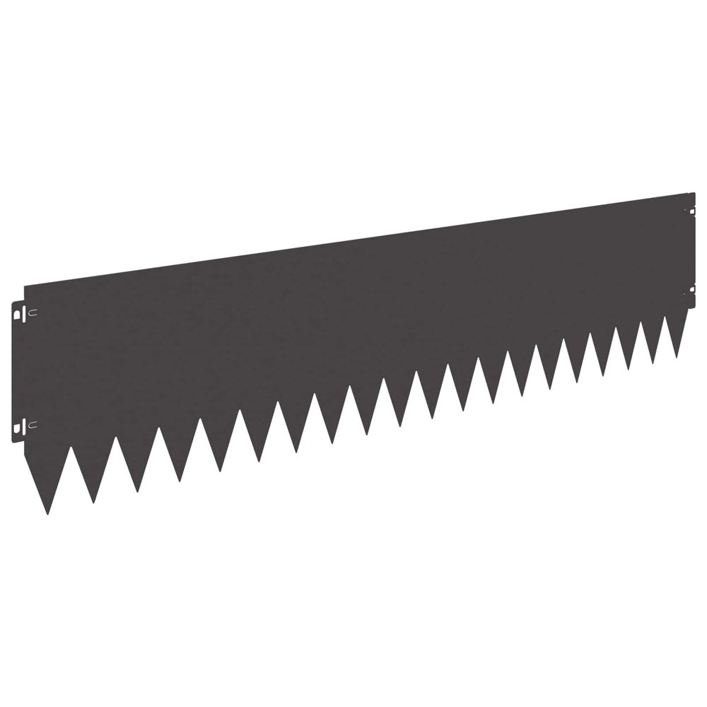 Bordure de pelouse avec bord supérieur plié 10 pc 103x25cm