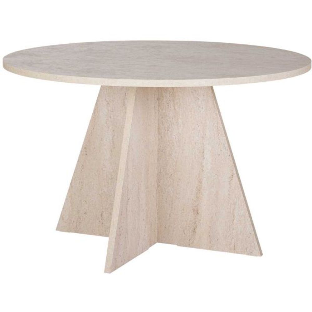 Table à manger ronde en aggloméré virella travertine