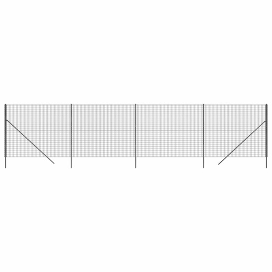 Clôture en treillis métallique anthracite 2,2x10 m