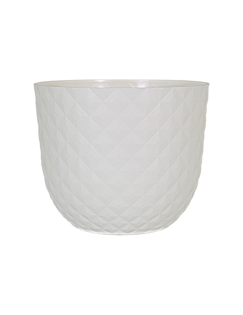 Pot de fleur havana tropical diam. 20 cm - blanc granite