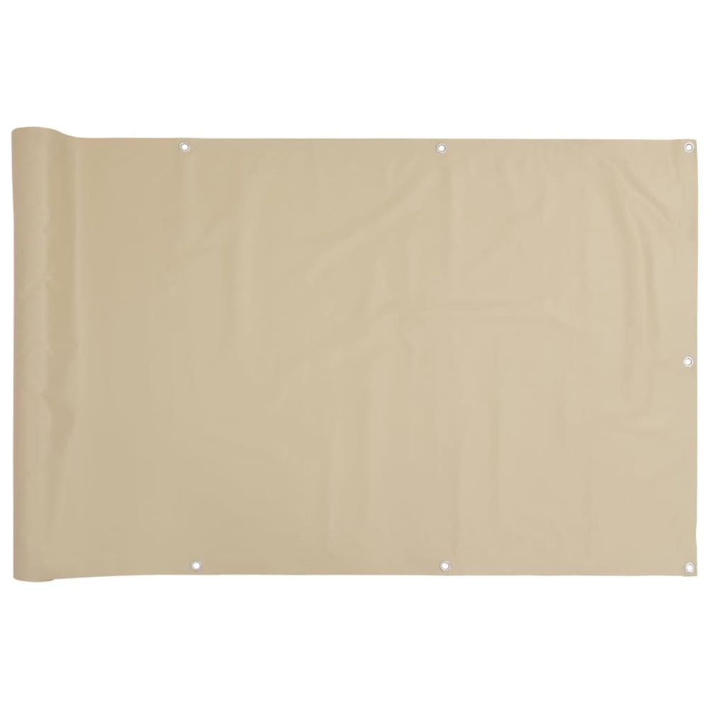 Écran de balcon beige 120x600 cm tissu oxford