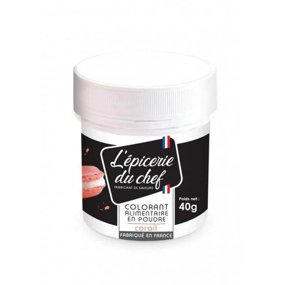 Colorant alimentaire en poudre corail 40 g