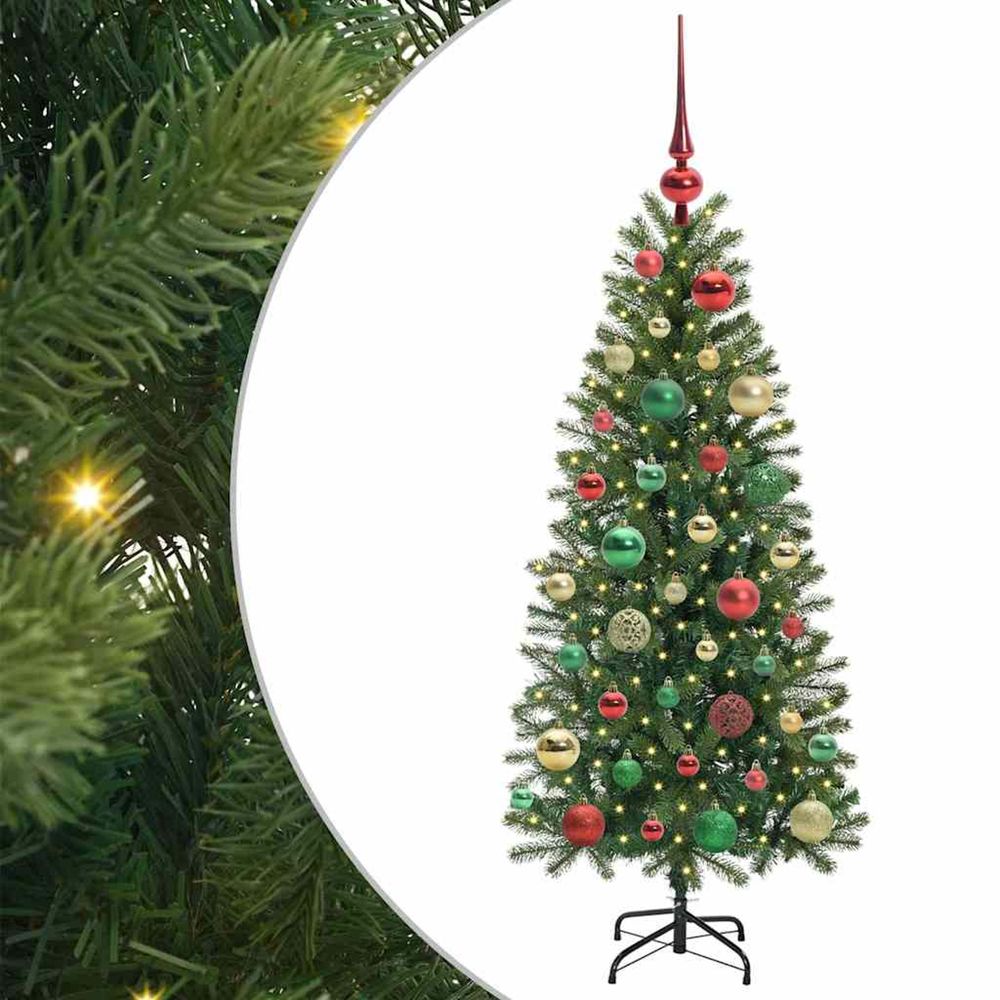 Sapin de noël artificiel vert 120 cm pe et pvc