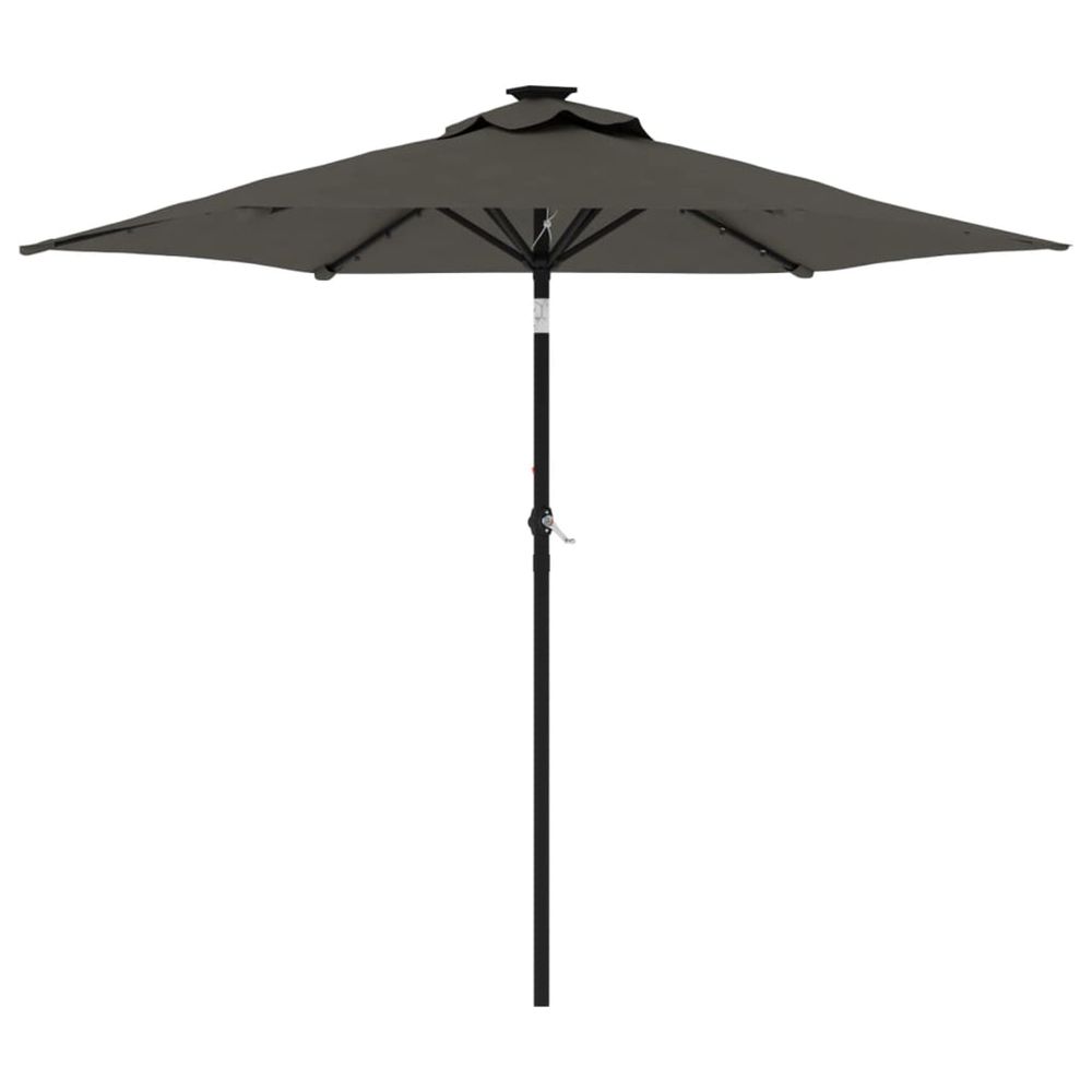 Parasol de jardin avec mât en acier anthracite 225x225x212 cm