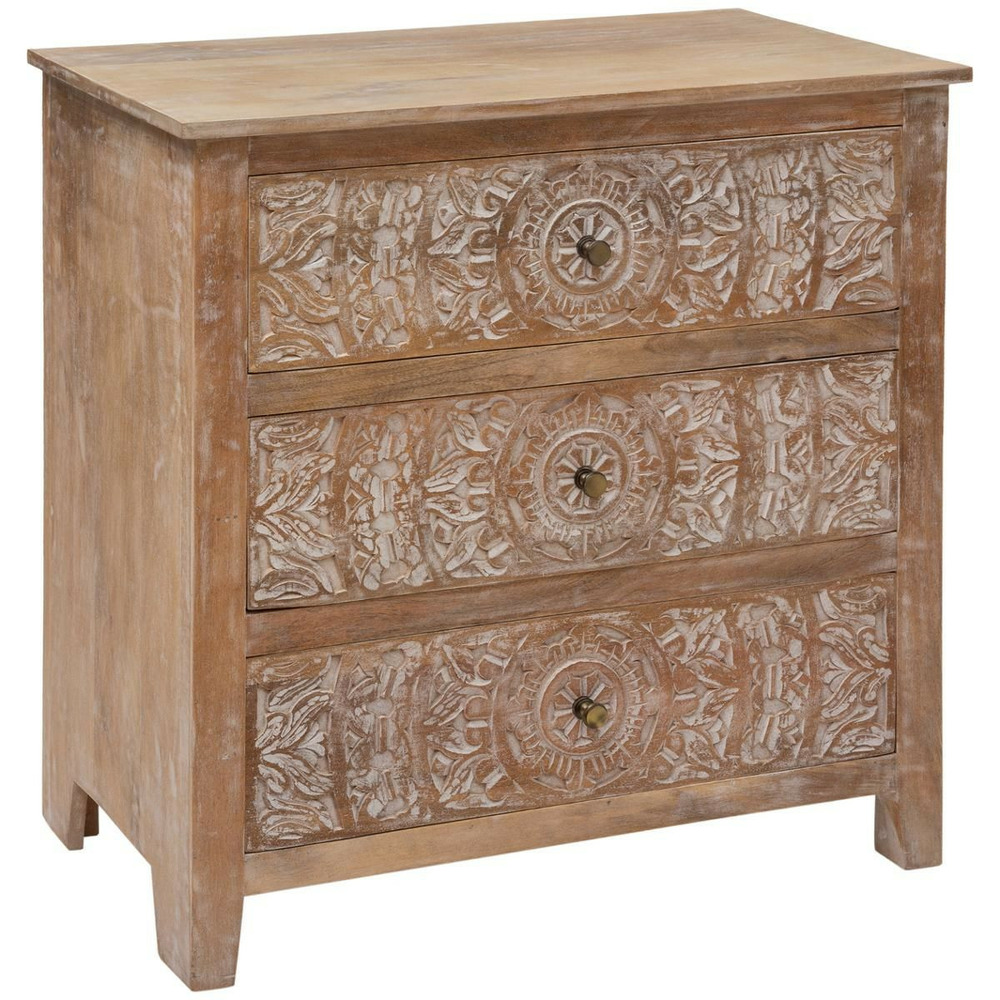 Commode 3 tiroirs en bois 