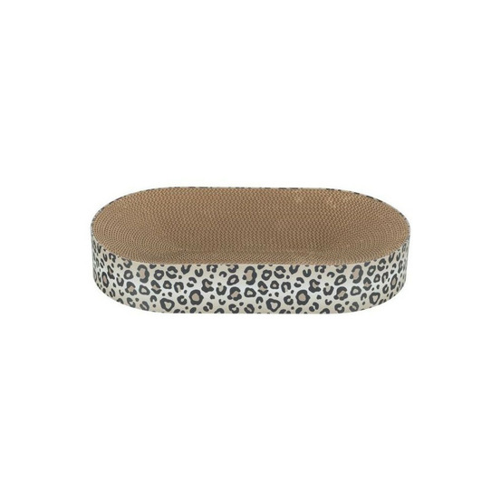 Lit griffoir - trixie - leo - carton - 63 x 10 x 35 cm - creme imprimé léopard