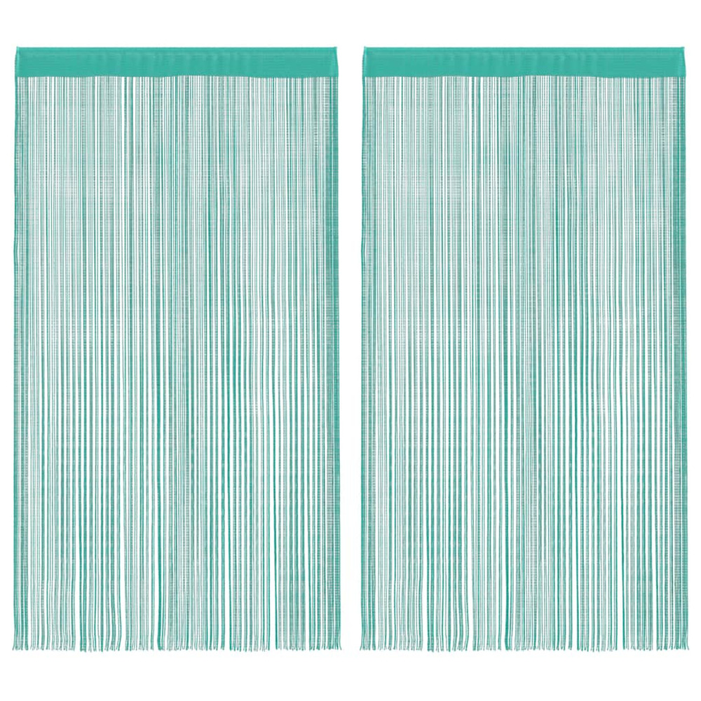 Rideaux à fils 2 pcs turquoise 100x250 cm