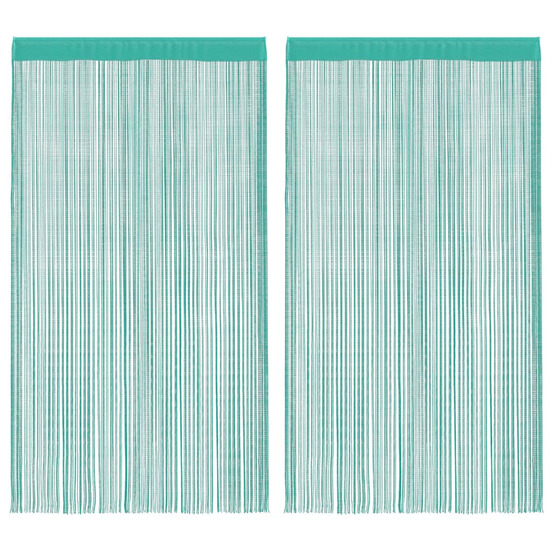Rideaux à fils 2 pcs turquoise 100x250 cm