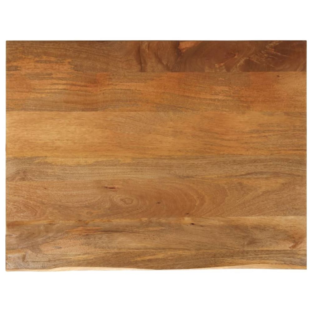 Dessus de table à bord vivant 110x80x3,8cm bois massif manguier