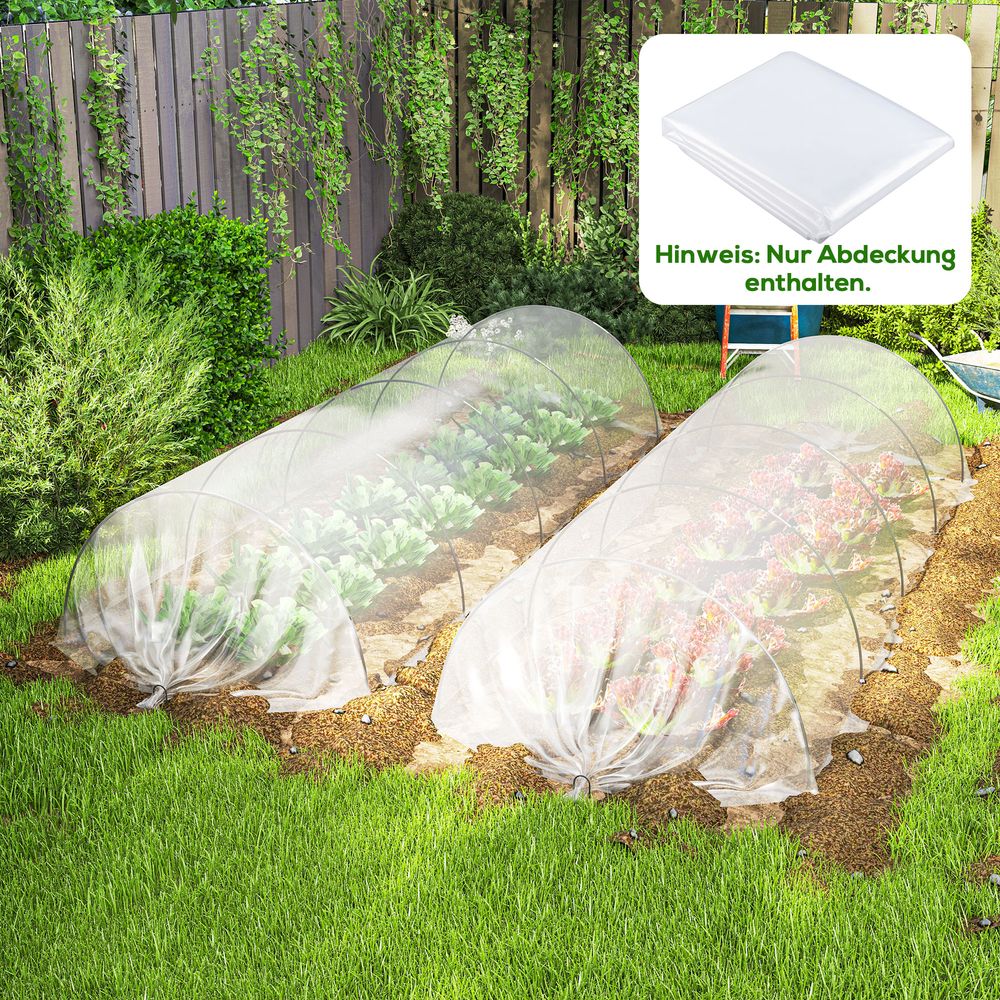 Bâche de serre pe transparente 7 x 8 m 0,15 mm protection uv étanche jardin - comfortxl outdoor living