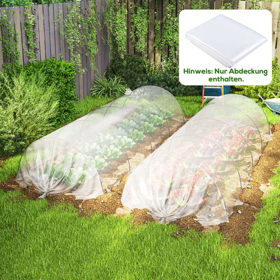 Bâche de serre pe transparente 7 x 8 m 0,15 mm protection uv étanche jardin - comfortxl outdoor living