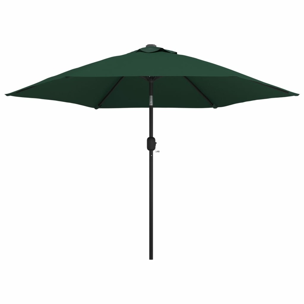 Parasol d'extérieur avec poteau en acier 3 m vert