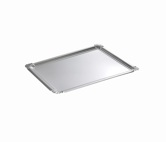 Set de 5 plateaux rectangulaire couleur argent