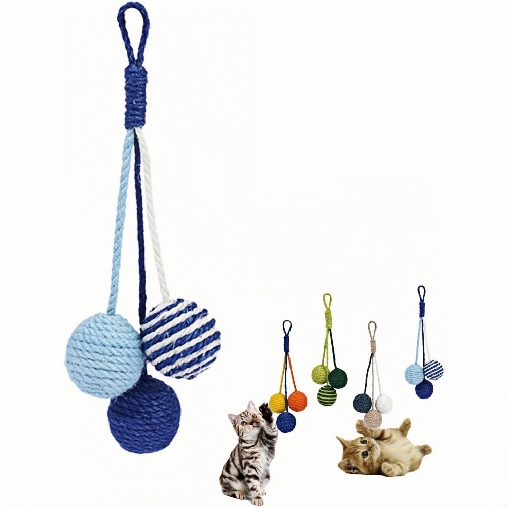 Jouets balles de sisal pour chats