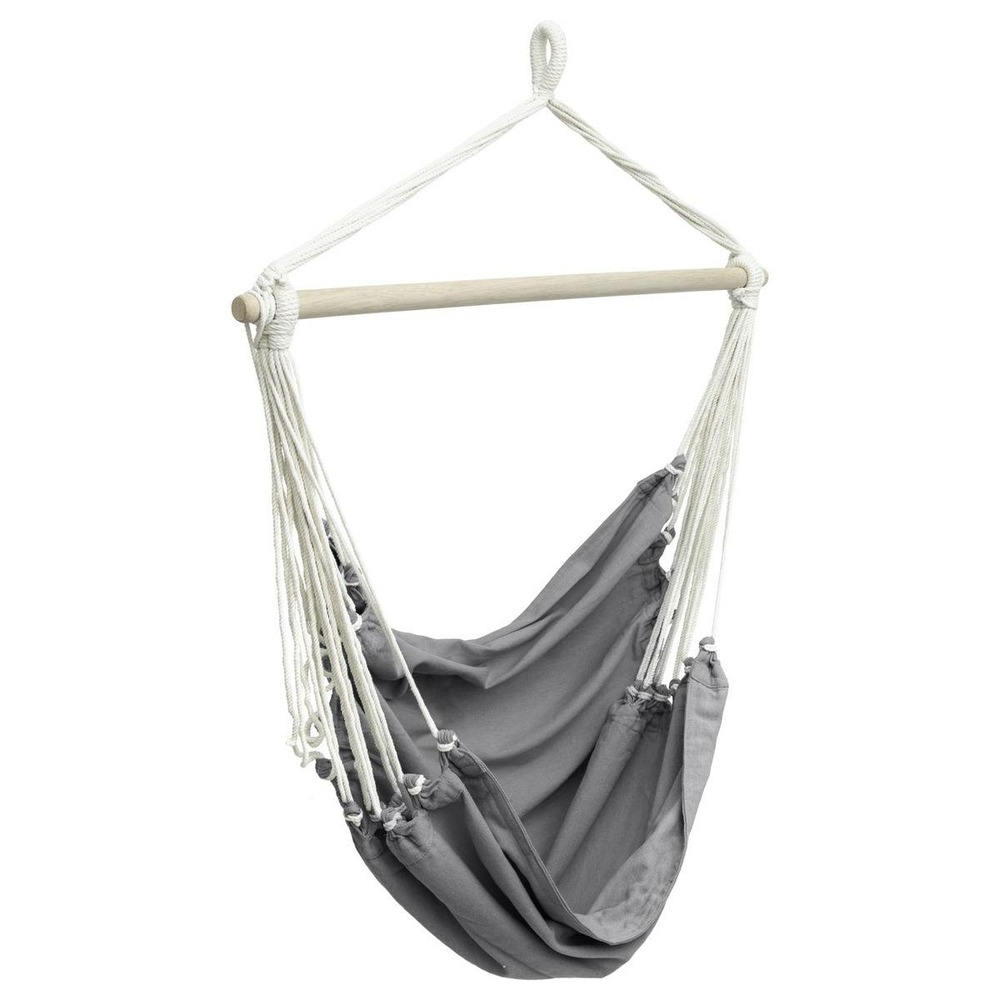 Chaise de détente suspendue cuenca gris perle