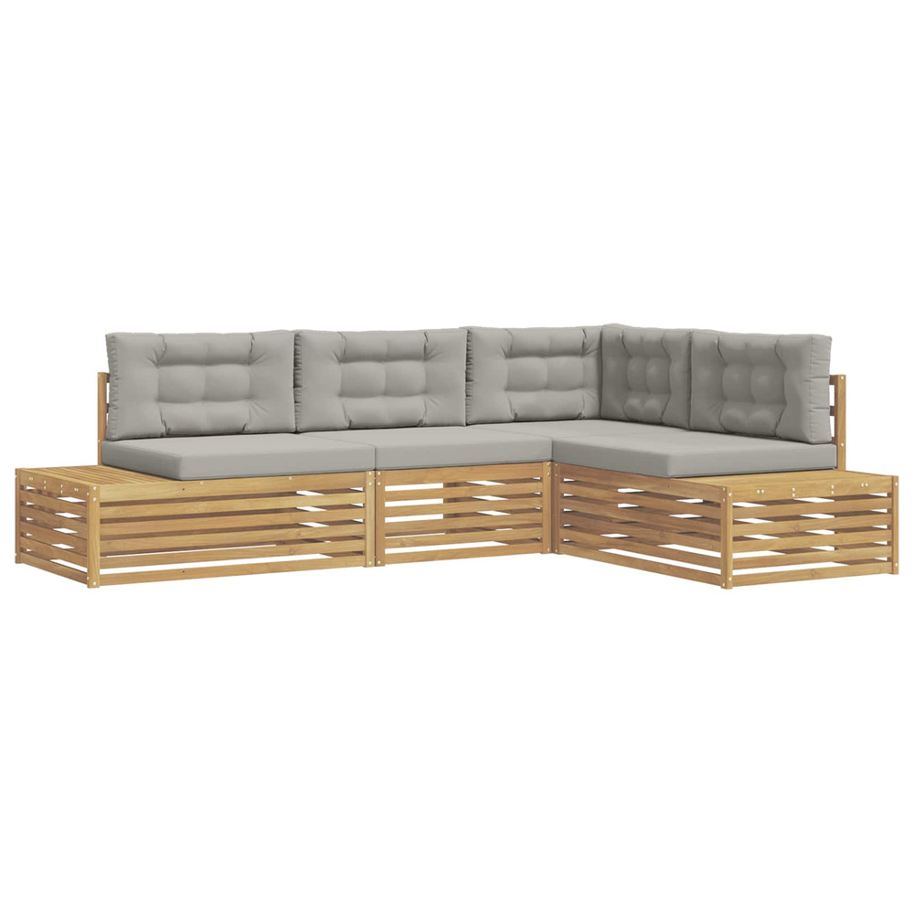 4 pièce ensemble de canapés d'extérieur polyester blanc
