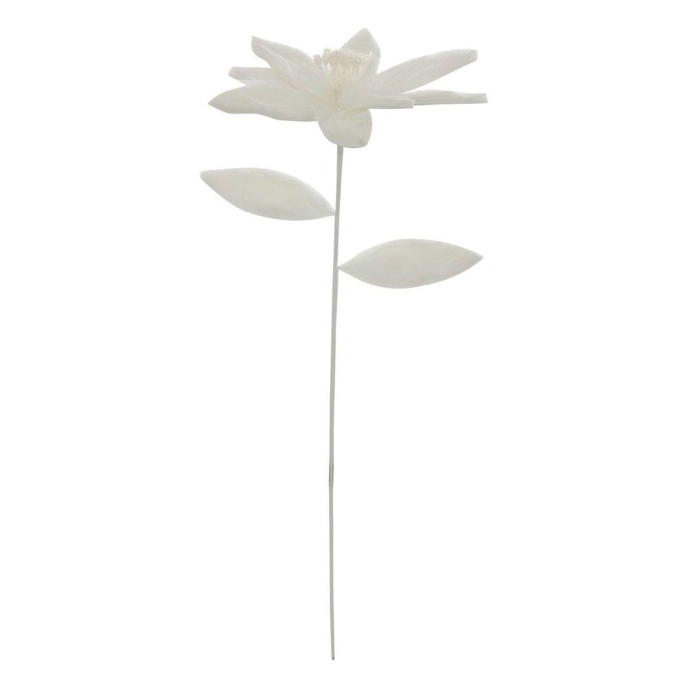 Branche de noël poinsettia en fourrure h. 65 cm