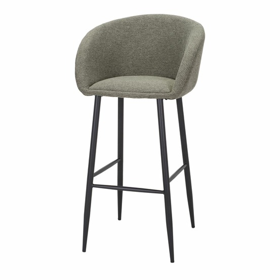 Tabouret haut tapissé avec un style contemporain - modèle 063 - vert olive