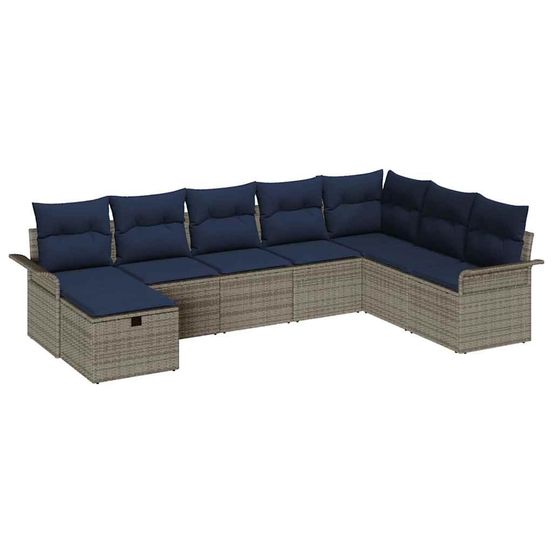 Ensemble de canapé de jardin 8 pc poly rotin