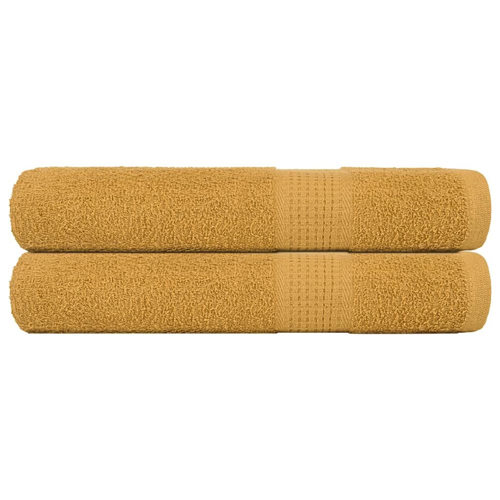 Serviettes de sauna frogn 2 pcs doré 80x200 cm 360 g/m²