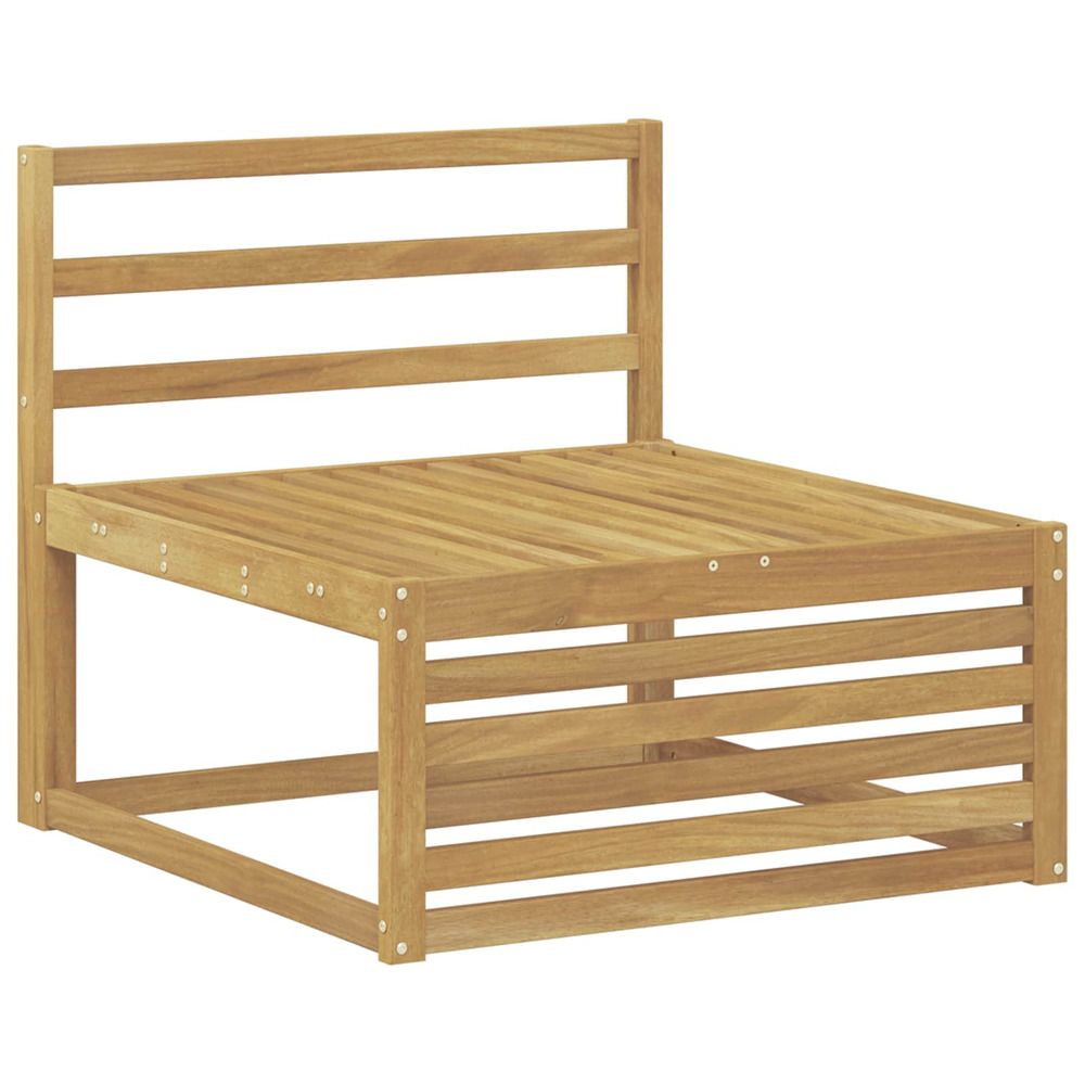 Sofa de milieu extérieur bois d'acacia massif blanc