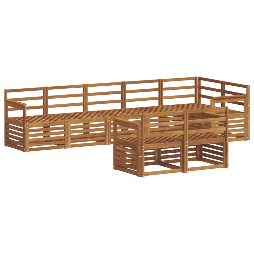 Ensembles de canapés 8 pcs naturel bois d'acacia massif