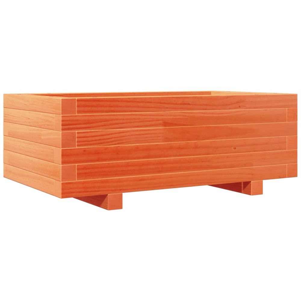 Jardinière d'extérieur cire marron 70x40x26,5 cm bois de pin massif