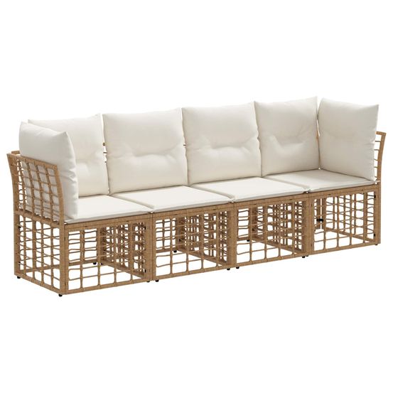 Ensemble de canapés d'extérieur naturel polyester