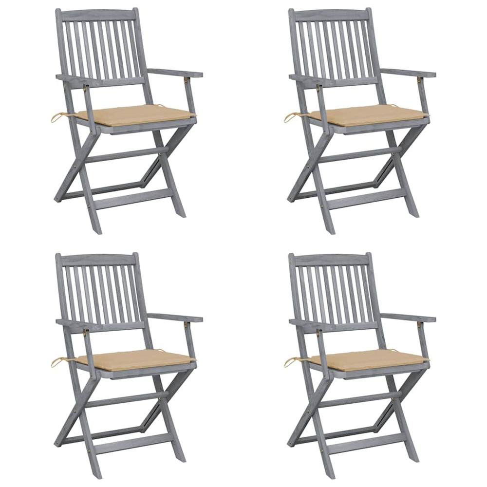 Chaises pliables d'extÃ©rieur 4 pcs
