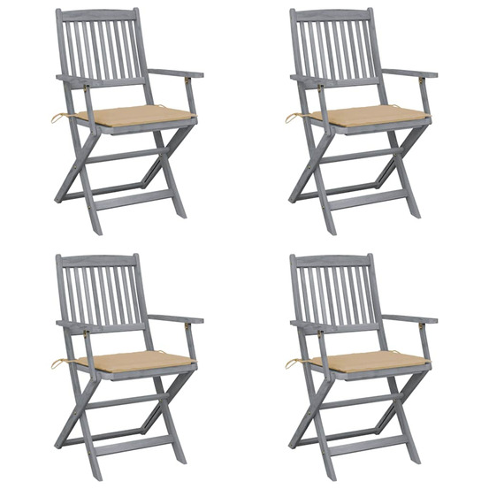 Chaises pliables d'extérieur 4 pcs