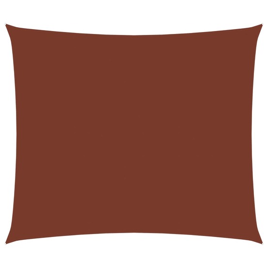Voile toile d'ombrage parasol tissu oxford rectangulaire 3 x 4 m terre cuite