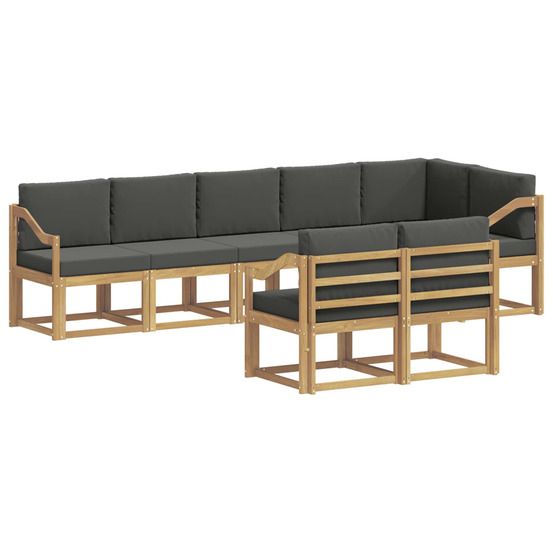Ensemble de canapés d'extérieur 8 pc blanc et anthracite