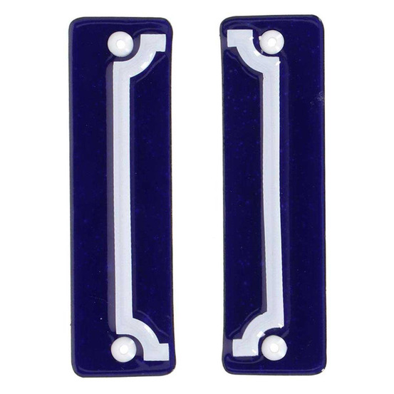 Cadre pour numéro de maison en fer émaillé (lot de 2)