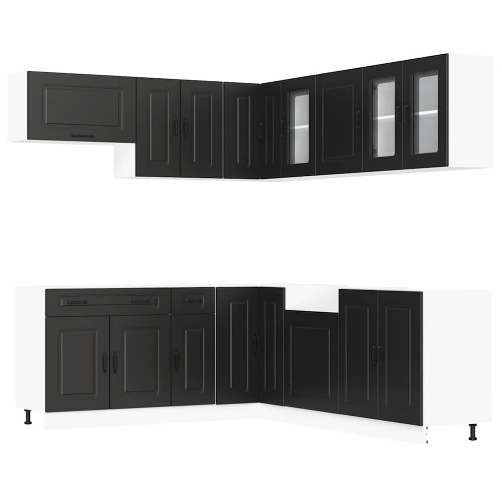 Ensemble d'armoires de cuisine 11 pcs kalmar bois d'ingénierie