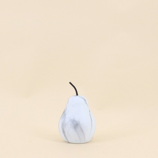 Objet déco poire effet marbre 12cm