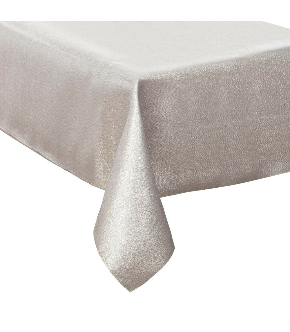 Nappe blanche pailletée 140 x 240 cm