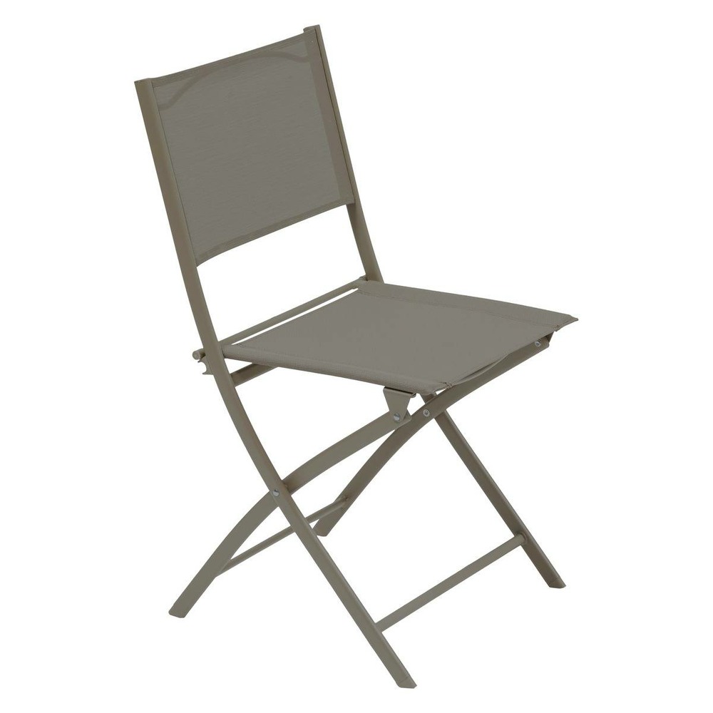 Lot de 4 chaises de jardin modula pliables noisette
