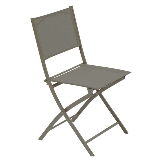 Lot de 4 chaises de jardin modula pliables noisette