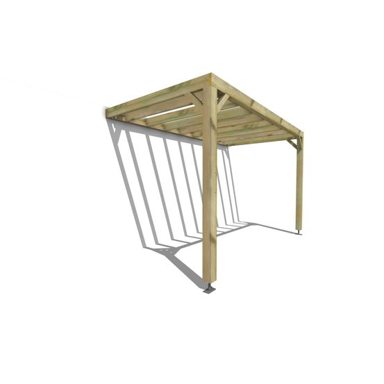Pergola bois • 4m x 2m • adossée • sens profondeur • livraison comprise