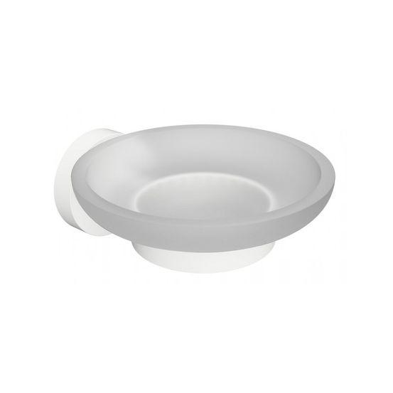 Porte-savon mural white en verre 11 x 5,5 x 12,9 cm