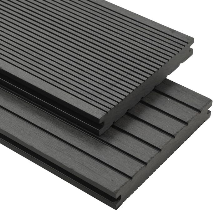 16m² Panneaux de terrasse solides et accessoires wpc 16m² 2,2 m gris | Truffaut