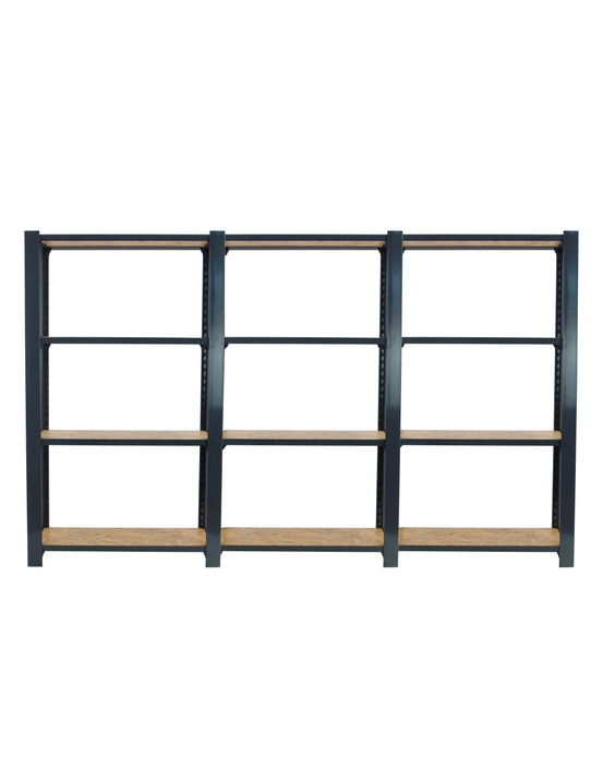 Etagère légère sans vis officlick 4/300 wood 2400 antraci/osb + plaques 1500 antracite/osb 1500x2400x300 - simonrack