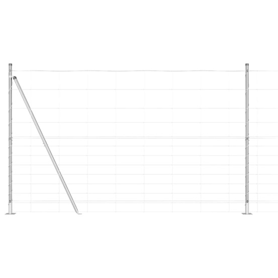 Poteau de clôture. Galvanisé 50 x 1,5 m acier