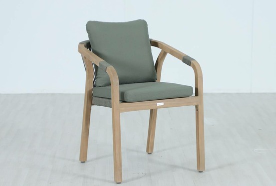 Fauteuil de jardin empilable papouasie vert laurier