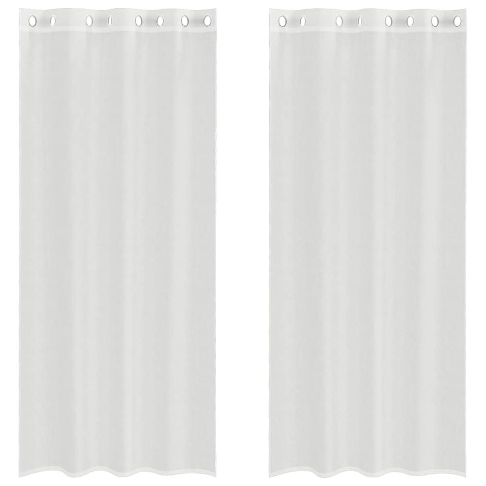 Rideaux en voile avec œillets 2 pcs blanc