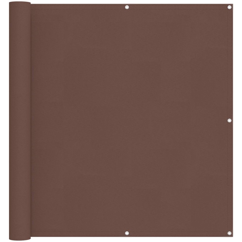 Écran de balcon rectangulaire 110 x 800 cm tissu oxford marron